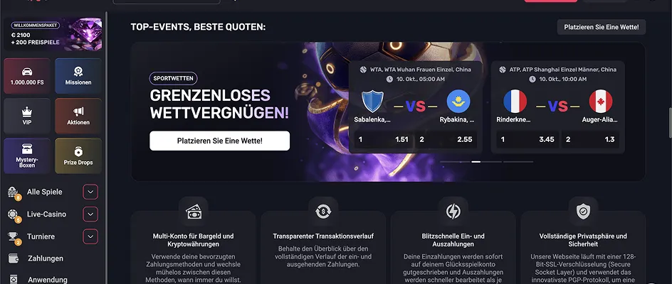 Woo Casino Sportwetten